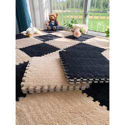 Carpet, Plush Splicing Carpet for Bedroom, Large Area Full Coverage, Free Cutting for Room and Living Room