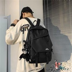 Backpack Men's Large Capacity 2022 New Style School Bag Junior High School Students College Students Trendy Casual Travel Backpack Men