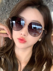 Japan's Mujie New Style Sunglasses for Women, High-End, Special for Driving, Anti-Uv Sunglasses, Make Big Faces Look Slimmer