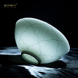 Blue-Printed Oriental Jingdezhen Tableware Ceramic Rice Bowl Underglaze Color Plate Porcelain Bowl Dish Chinese Style Bowl and Plate