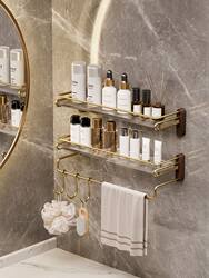 Bathroom Storage Rack Wall-Mounted Punch-Free Toilet Bathroom Towel Rack Acrylic Washbasin Wall Storage Rack