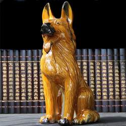 Ceramic Dog Ornaments to Attract Wealth and Prosperity, Craft Gifts, Living Room Desktop Decorations, Home Office Desk Decorations