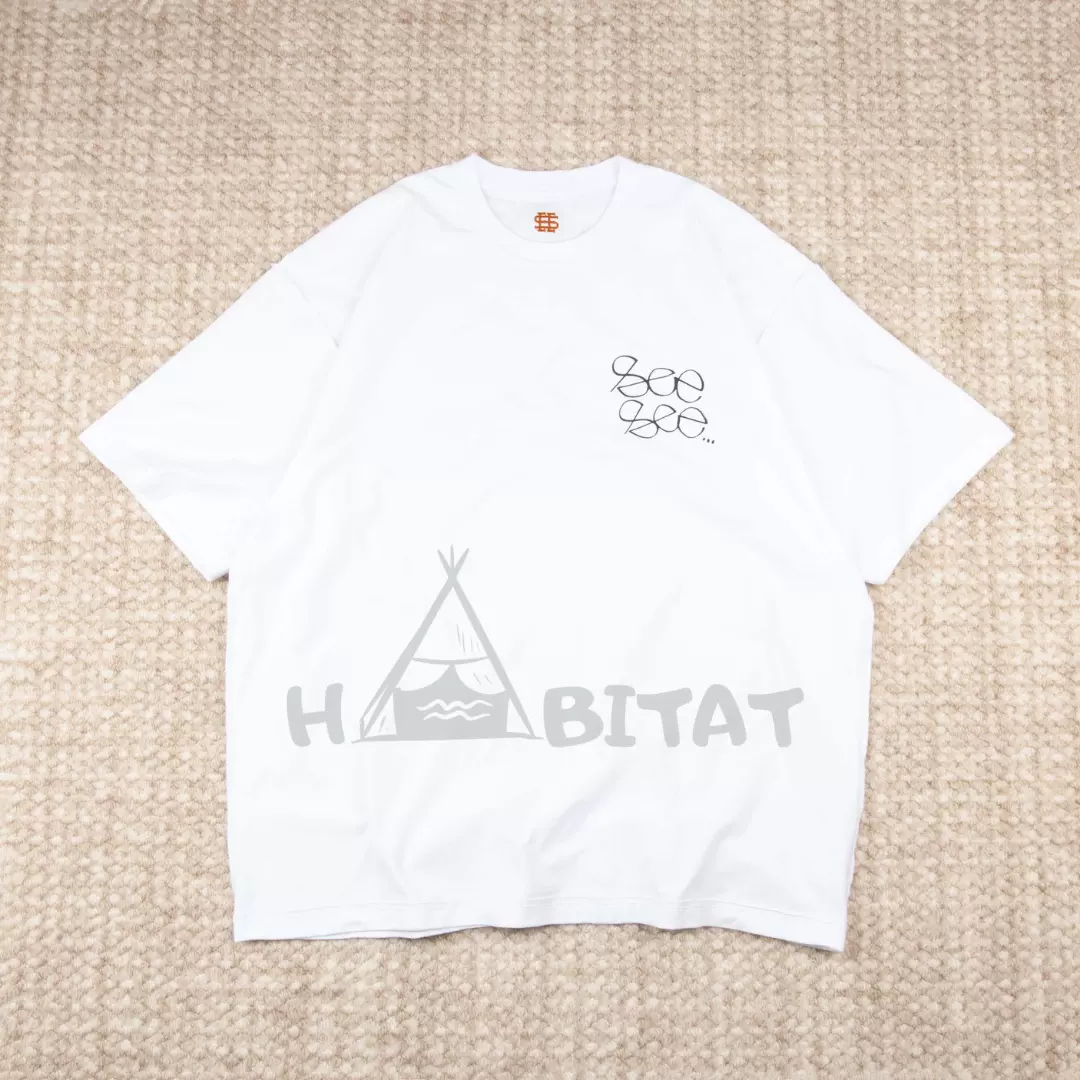 現貨SEE SEE REVERSE BASIC T-SHIRT日產塗鴉LOGO圓領短袖T恤22SS-Taobao