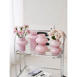 Modern simple vase ornaments living room flower arrangement glass high-end medieval retro French ins style table decoration