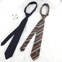 British Style Casual Fashion Tie With Brown Coffee Badge