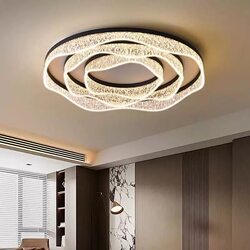 Rose Flower Living Room Lamp Modern Round Atmospheric Ice Crack Pattern Ceiling Light Italian Minimalist Bedroom Zhongshan Lighting Fixtures