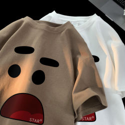 Boys' T-Shirt Short-Sleeved Summer New Style Pure Cotton Children's Boys' Five-Quarter Sleeve Design Creative Summer Clothing Trendy Clothes t