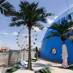 Artificial Coconut Tree, Fake Coconut Tree, Large Tropical Outdoor Artificial Landscape Tree, Green Plant Landscaping, Indoor Fake Palm Tree