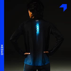 
[Hard Bones] Inner Channel Long Sleeve T-shirt Cooling Quick-drying Reflective Breathable Men's and Women's Marathon Running Long Sleeve