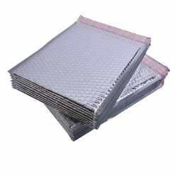 New direct selling aluminized film bubble bag PE shockproof foam express packaging bag clothing bubble envelope bag custom LO