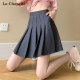 La Chapelle white pleated skirt women's high waist skirt 2025 new summer Korean small A-line short skirt