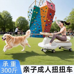 Dog Pull-Along Toy Car for Adults, Anti-Rollover for Children, Parent-Child Dog Walking, Unisex Adult Ride-On Car, Outdoor Traction Running Toy