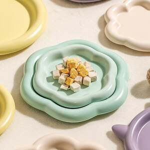 
Korean ins kitten ceramic bowl dog bowl dining plate canned staple food pet bowl slow food snack bowl