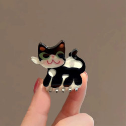 Cute Cartoon Cat Hair Clip for Women 2025 New Versatile Half-Up Hair Clip Hair Accessory Small Size High-End Shark Clip