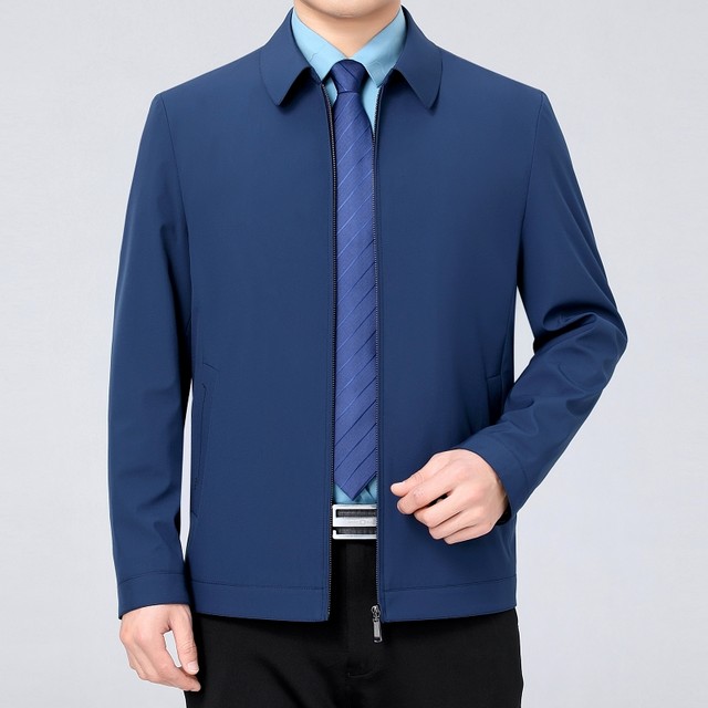 Kirin Honor Mulberry Silk Lapel Jacket Men's New Middle-aged and ...