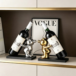 Violent Bear Wine Rack Modern Wine Cabinet Decoration Luxury High-End Furniture Living Room Entryway Tv Sideboard