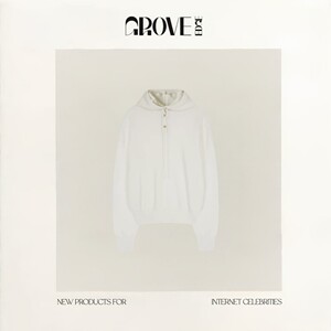 
[Ready Stock] GROVE EDGE Korean designer wool hooded sweater, simple and high-end drawstring sweater