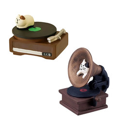 Japanese-Style Zakka Retro Record Player Gramophone Cute Cat Girly Healing Desktop Ornament Gift