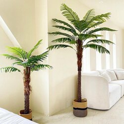 Large High-End Artificial Tree, Such as a Sunflower Tree, Needle Tree, Coconut Tree, Fake Tree, for Living Room Decoration Next to the Tv Cabinet