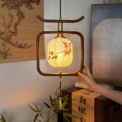 Yadengge Persimmon Pendant Lamp, Song Dynasty Aesthetics, Living Room, Dining Room, Chinese Style, Corridor, Aisle Lamp, Bedside Lamp, Song Style, Chinese Zen Style