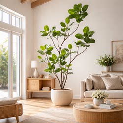 Light Luxury Home Green Plant Artificial Bengal Banyan Potted Plant Large Floor-Standing Fake Tree Living Room Interior Decoration Landscaping Ornament