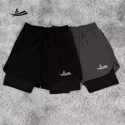 Volan Track and Field Training Running Quick-Drying Pants Fitness Sports Shorts Fake Two-Piece Lined Anti-Exposure Shorts