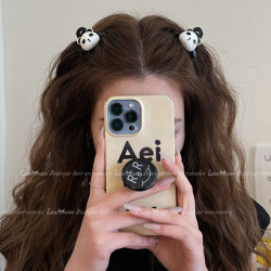 Panda Hug ~ Cute Princess Head Small Clip 2024 New High-End Hair Clip Headwear Girl Side Bangs Clip