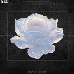 Bright Crystal Rose 3D Creative Car Sticker for Large Area Scratch Covering and Decoration on Vehicle Body, Electric Vehicle Sticker