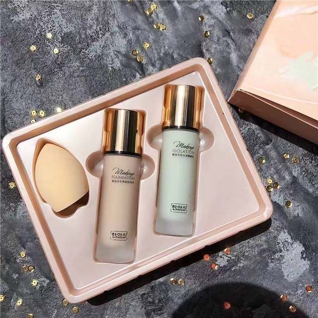 Liquid Foundation, Isolation Cream, Loose Powder Combination Set, Long ...