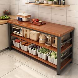 Kitchen Storage Rack, Floor-Standing Multi-Layer Storage Rack, Sideboard Storage Cabinet, Narrow Multifunctional Cutting Table, Workbench