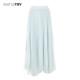 wana try blue green heavy industrial accordion pleated irregular skirt summer new high-end long skirt women's clothing