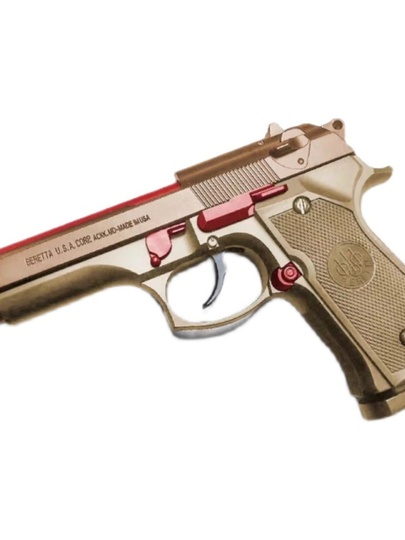 Beretta M92F Metal Toy Gun - Blue Whale Design