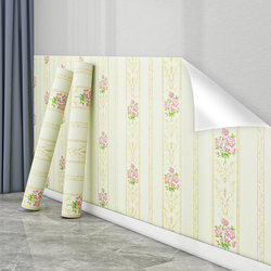 Wallpaper Self-Adhesive Pastoral Small Flowers High-End Thickened Waterproof and Moisture-Proof Pattern Background Wall Odorless Wall Stickers