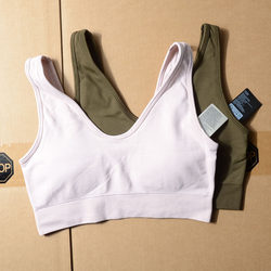Seamless V-Neck ~ Plus-Size Export Brand Hippo Wide Shoulder Strap Beautiful Back Comfortable Soft Low-Intensity Sports Bra Underwear