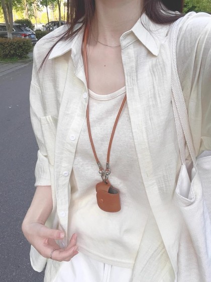 棉麻长袖防晒衬衫女夏季薄款宽松慵懒松弛感外搭衬衣吊带两件套装