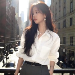 White Shirt for Women, 2026 Spring New Style, Very Elegant Top with a Unique Design, Niche, Light Luxury, High-End Feel, Loose-Fitting Shirt