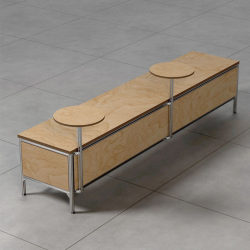 Milk tea shop side table coffee table long bench long table