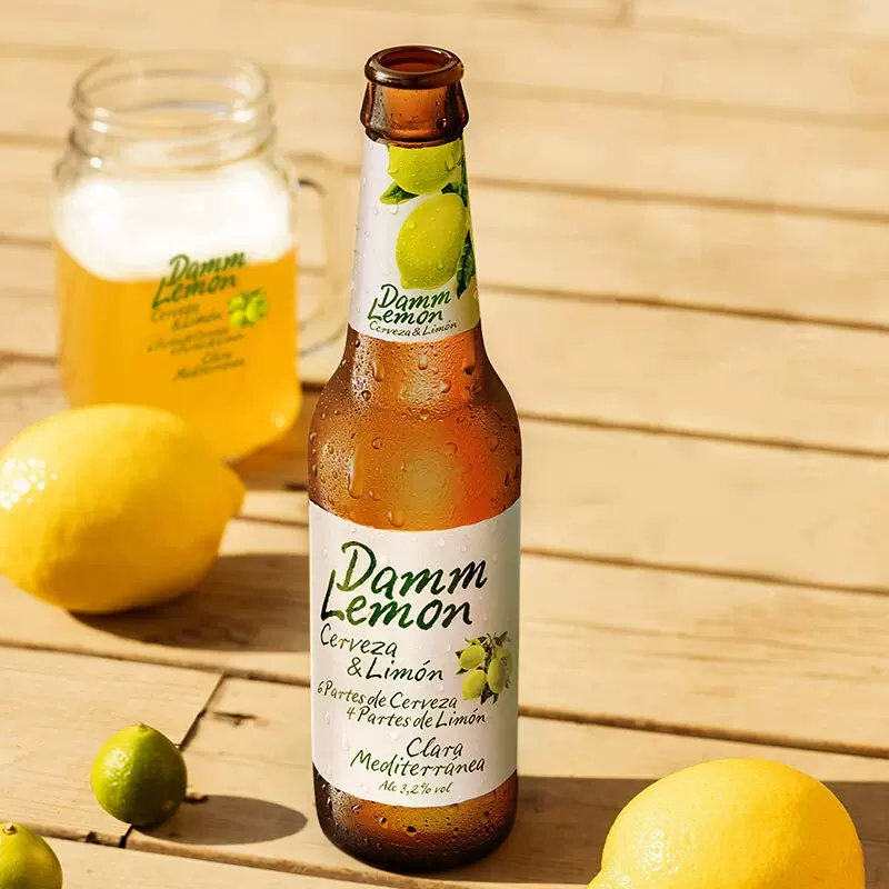 西班牙进口 Damm Lemon 达姆柠檬 果味地中海式香蒂啤酒 330mL*24瓶 天猫优惠券折后￥166包邮（￥366-200）