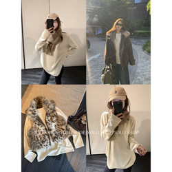 Yolo Shop Super Comfortable Tencel Brushed Round Neck Long-Sleeve T-Shirt for Women, Loose and Elegant Base Layer Top for Autumn and Winter