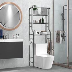 Multifunctional Side-Mounted Plastic Shelf Above the Bathroom Washing Machine and Toilet, with a High-End Feel and Small Size