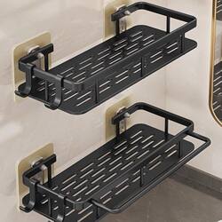 No-Drill Bathroom Storage Rack, Bathroom Shelf, Toilet Washroom Wall-Mounted Storage Rack