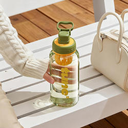 Water Cup for Boys and Girls, Large Capacity, Anti-Fall, High Temperature Resistant, Portable Tea Separator Plastic Cup, Outdoor Fitness Sports Water Bottle