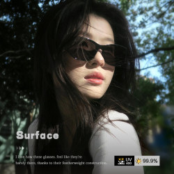 2025 New Cat-Eye Sunglasses for Women, High-End, Beach Sun Protection, Uv400 Polarized Sunglasses, Nylon High-Definition Curved Surface