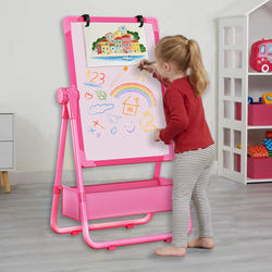 Fanzhixing Children's Drawing Board, Home-Use Small Blackboard, Foldable Stand-Type Whiteboard, Dust-Free, Erasable, Double-Sided Magnetic Blackboard, Baby Graffiti Drawing Writing Board Easel