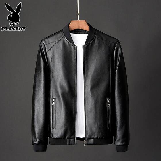 
Playboy leather jacket men's baseball uniform spring and autumn 2024 new trendy brand casual motorcycle leather jacket jacket for men