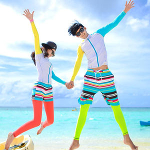 
Korean diving suit quick-drying split sun protection jellyfish snorkeling men and women long sleeve trousers swimsuit surfing couple suits