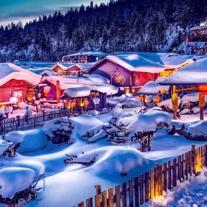 飞猪冬游小团东北旅游7天6晚跟团游哈尔滨雪乡长白山天池温泉滑雪