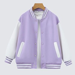 Girls' Baseball Jacket Spring and Autumn Style Children's Cardigan Long-Sleeve Top Autumn New Fashionable Sports Jacket for Older Children