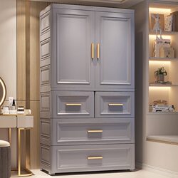 Extra Large Thickeneded Household Kidsren's Wardrobe Baby Wardrobe Simple Plastic Small Wardrobe Baby Clothes Pants Storage Cabinet