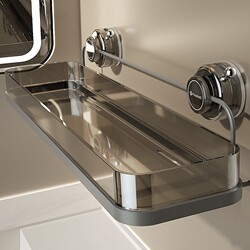 Suction Cup Storage Rack Bathroom Toilet Sink Supplies Hanger Bathroom Punch-Free Wall-Mounted Bathroom Storage Rack